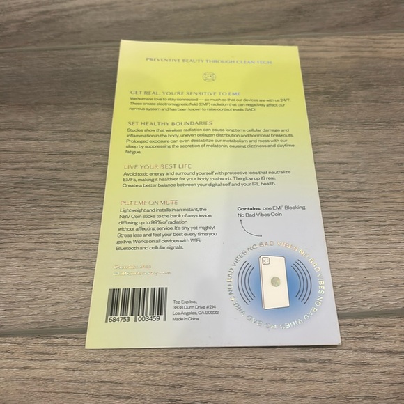 NIB Saveface NBV (no bad vibes) Coin - Anti-Radiation Decal - Picture 3 of 3